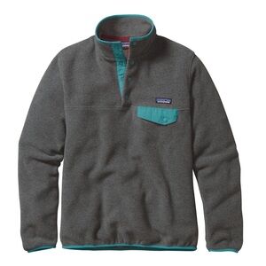 Patagonia Women's Grey Lightweight Synchilla Snap-T Pullover Size Medium